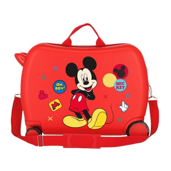 Mala Infantil 50cm 4R MICKEY Enjoy The Day Vermelha | Ref. 186.4689867