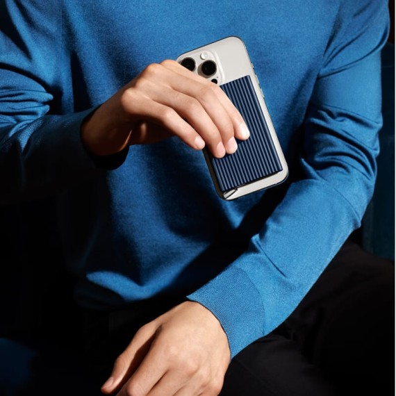 Porta-Cartões SECRID Cardprotector+ Fluted for MagSafe Navy | Ref. 297.CFFM-N