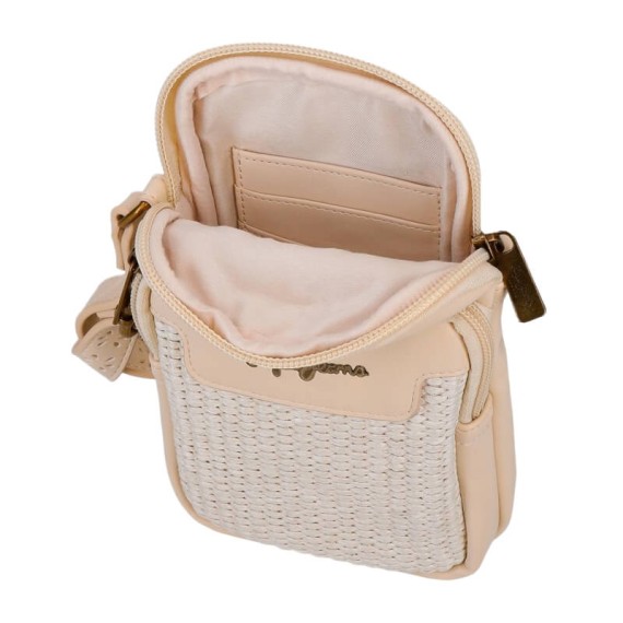 Bolsa de Tiracolo Porta Telemóvel PEPE JEANS Clara Bege | Ref. 186.7395241