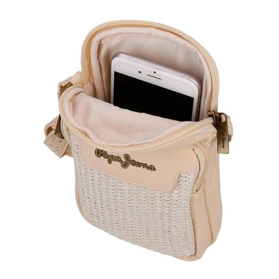 Bolsa de Tiracolo Porta Telemóvel PEPE JEANS Clara Bege | Ref. 186.7395241