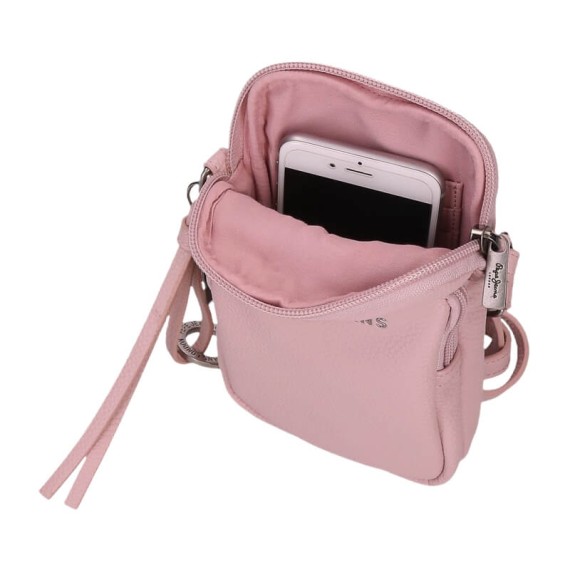 Bolsa de Tiracolo Porta Telemóvel PEPE JEANS Paola Rosa Claro | Ref. 186.7445242
