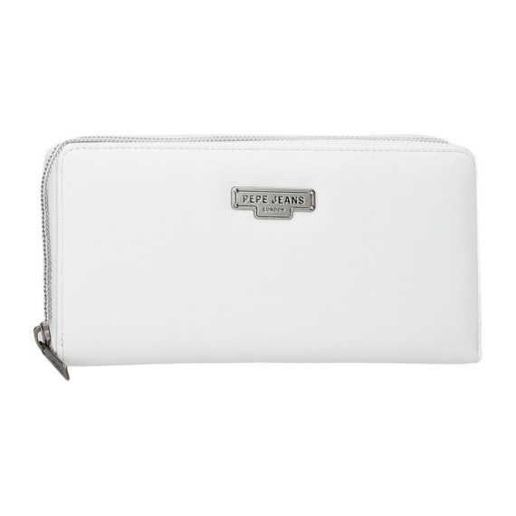 Carteira de Senhora com Fecho PEPE JEANS Margaret Branca | Ref. 186.7388541