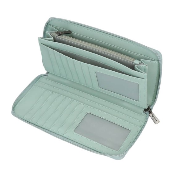 Carteira de Senhora com Fecho PEPE JEANS Paola Verde Turquesa | Ref. 186.7448541