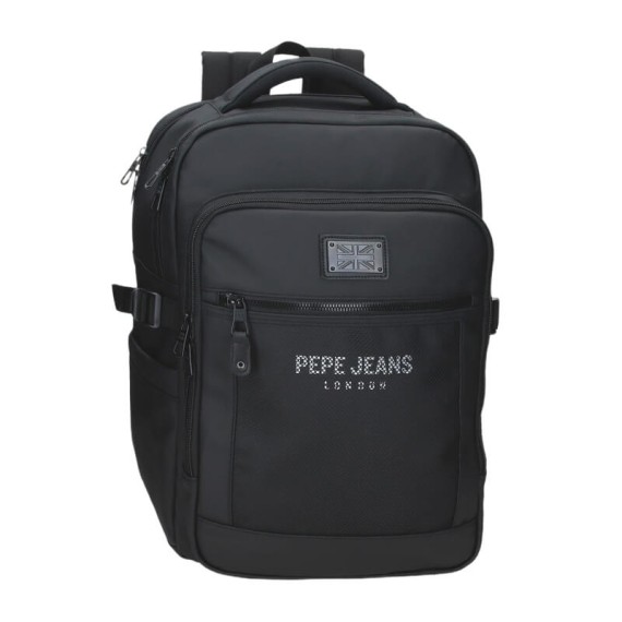 Mochila Adap. Computador e Tablet 2C PEPE JEANS Durham Preta, Modelo: Mochila 40cm 2C Adap.