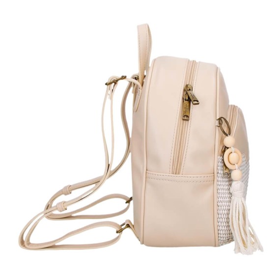 Mochila de Senhora Casual 27cm PEPE JEANS Clara Bege | Ref. 186.7392041