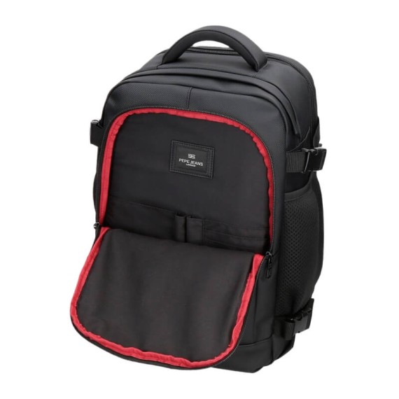 Mochila/Pasta para Portátil 15.6" Adapt. PEPE JEANS Dorking Preta | Ref. 186.7462841