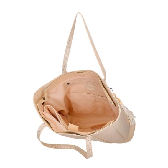 Saco de Ombro para Portátil/Tablet PEPE JEANS Clara Bege | Ref. 186.7397541