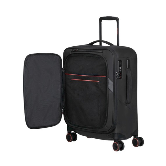SAMSONITE Mala de Cabine / Trolley 55cm 4R Exp Glazed Preta | Ref. 92.159765-1041