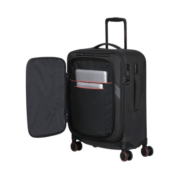 SAMSONITE Mala de Cabine / Trolley 55cm 4R Exp Glazed Preta | Ref. 92.159765-1041