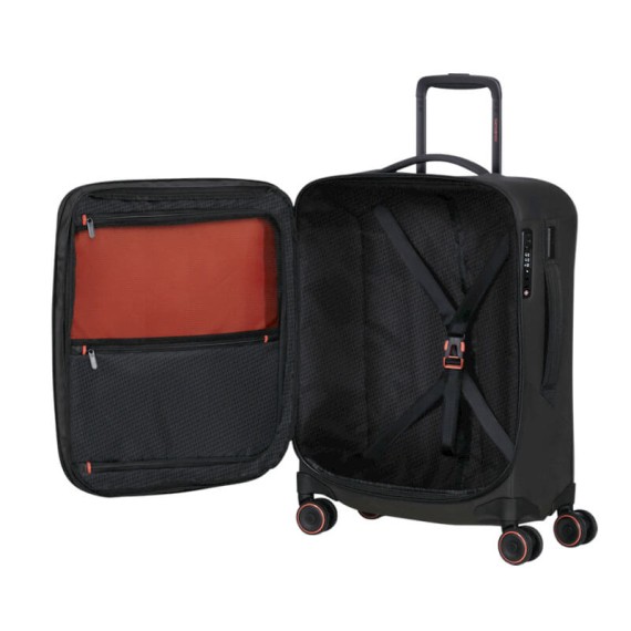 SAMSONITE Mala de Cabine / Trolley 55cm 4R Exp Glazed Preta | Ref. 92.159765-1041