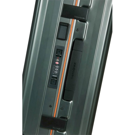 SAMSONITE Mala de Viagem Grande 76cm Lite-Box Alu Verde / Laranja | Ref. 92.122707-A806