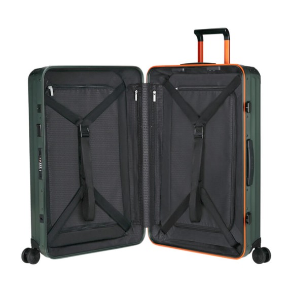 SAMSONITE Mala de Viagem Grande 76cm Lite-Box Alu Verde / Laranja | Ref. 92.122707-A806