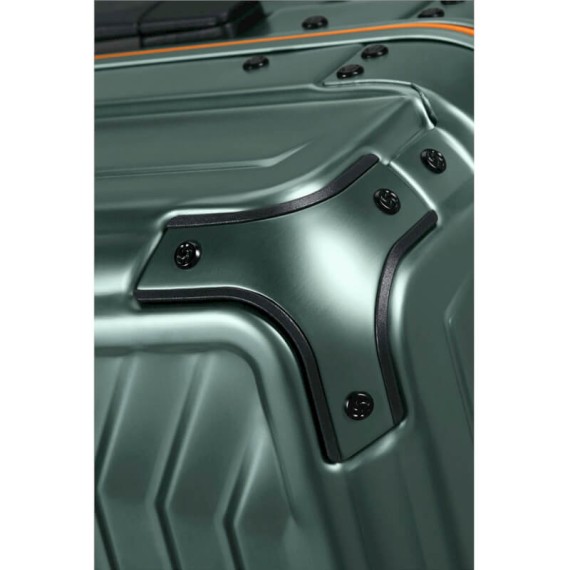 SAMSONITE Mala de Viagem Grande 76cm Lite-Box Alu Verde / Laranja | Ref. 92.122707-A806