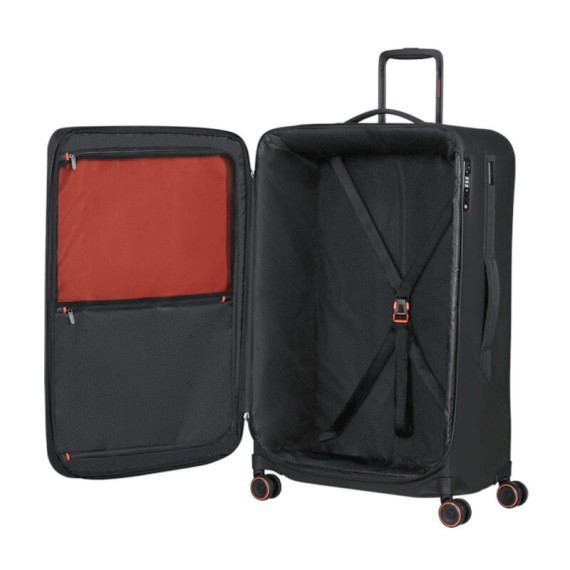 SAMSONITE Mala Viagem / Trolley Grande 78cm 4R Exp Glazed Preta | Ref. 92.159767-1041