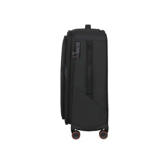 SAMSONITE Mala Viagem / Trolley Médio 67cm 4R Exp Glazed Preta | Ref. 92.159766-1041