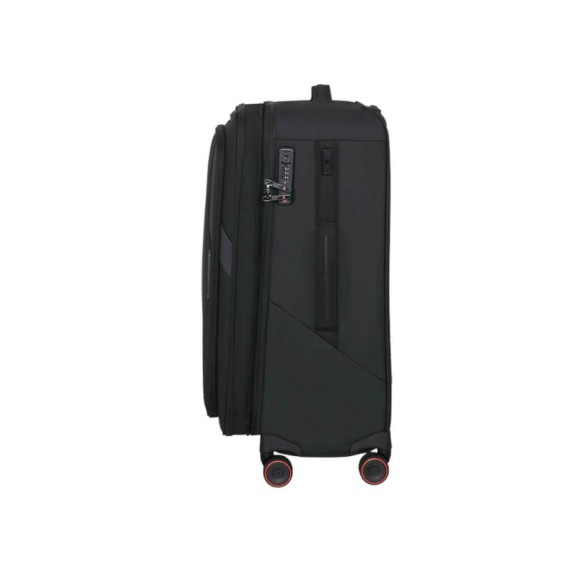 SAMSONITE Mala Viagem / Trolley Médio 67cm 4R Exp Glazed Preta | Ref. 92.159766-1041