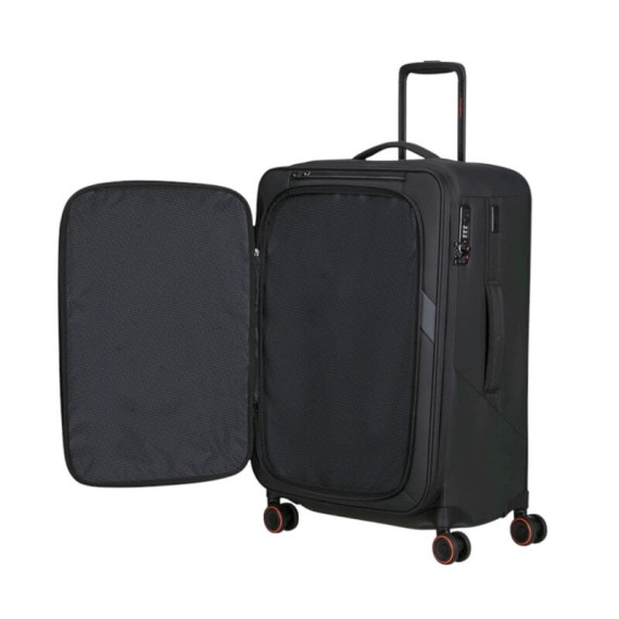 SAMSONITE Mala Viagem / Trolley Médio 67cm 4R Exp Glazed Preta | Ref. 92.159766-1041