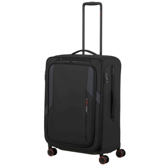 SAMSONITE Mala Viagem / Trolley Médio 67cm 4R Exp Glazed Preta | Ref. 92.159766-1041