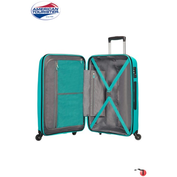 American Tourister Mala de Viagem / Trolley Médio 66cm 4R BON AIR Turquesa | Ref. 9285A00231 American Tourister Mala de Viagem / Trolley Médio 66cm 4R BON AIR Turquesa | Ref. 9285A00231