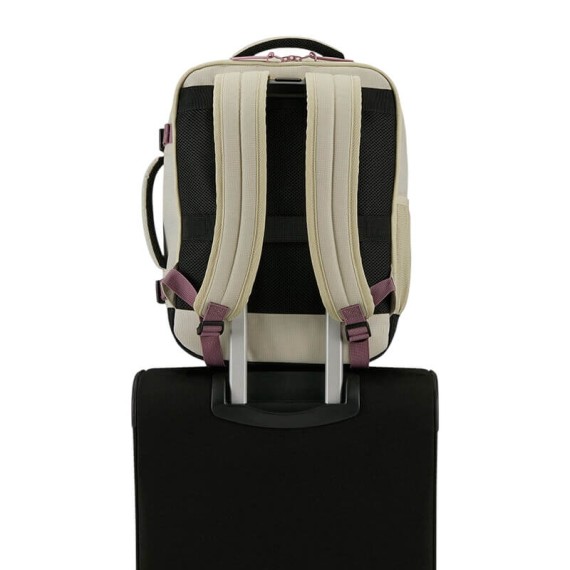 AT Mochila de Cabine MS Ryanair/Vueling Take2Cabin Areia/Malva | Ref. 92.150909-B024