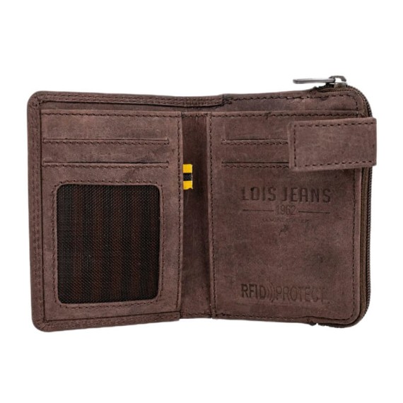 LOIS Carteira de Homem c/ Porta-Moedas Kent Castanha | Ref. 237.20821002