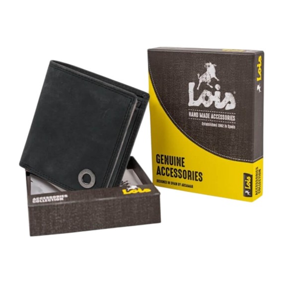 LOIS Carteira Vertical c/ Porta-Moedas Kent Antracite | Ref. 237.20824001