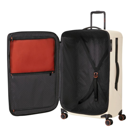 SAMSONITE Mala Viagem / Trolley Grande 78cm 4R Exp Glazed Areia | Ref. 92.159767-2038