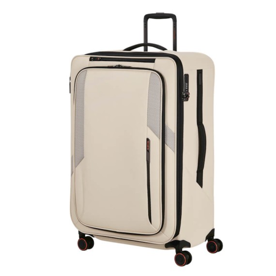 SAMSONITE Mala Viagem / Trolley Grande 78cm 4R Exp Glazed Areia | Ref. 92.159767-2038
