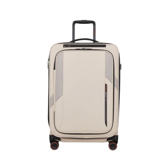 SAMSONITE Mala Viagem / Trolley Médio 67cm 4R Exp Glazed Areia | Ref. 92.159766-2038