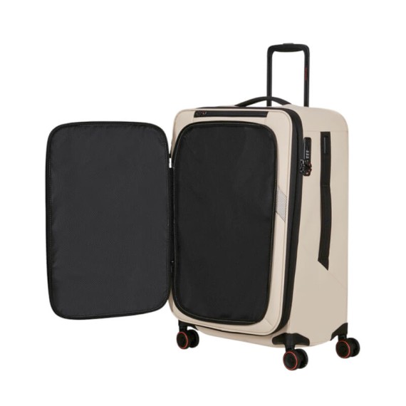 SAMSONITE Mala Viagem / Trolley Médio 67cm 4R Exp Glazed Areia | Ref. 92.159766-2038