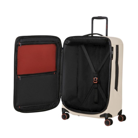 SAMSONITE Mala Viagem / Trolley Médio 67cm 4R Exp Glazed Areia | Ref. 92.159766-2038