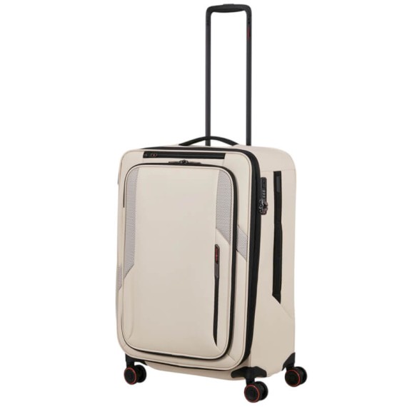 SAMSONITE Mala Viagem / Trolley Médio 67cm 4R Exp Glazed Areia | Ref. 92.159766-2038