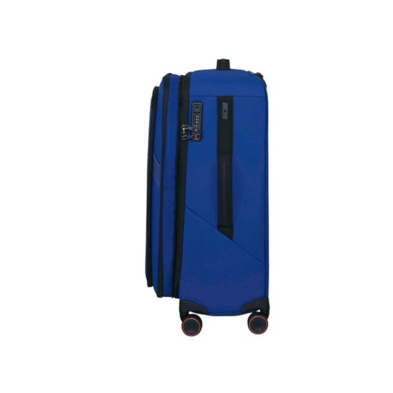SAMSONITE Mala Viagem / Trolley Médio 67cm 4R Exp Glazed Azul | Ref. 92.159766-1324