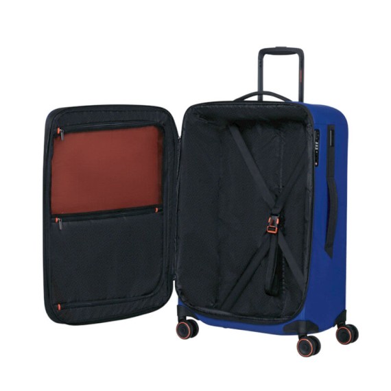 SAMSONITE Mala Viagem / Trolley Médio 67cm 4R Exp Glazed Azul | Ref. 92.159766-1324