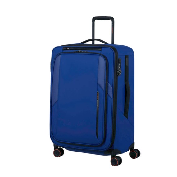 SAMSONITE Mala Viagem / Trolley Médio 67cm 4R Exp Glazed Azul | Ref. 92.159766-1324