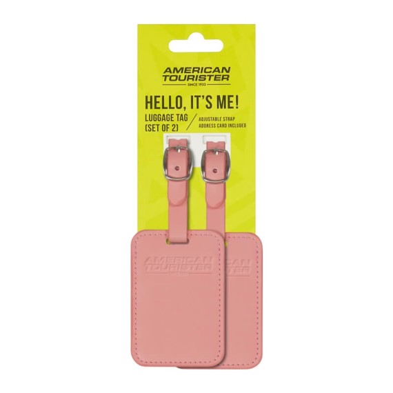 AT Pack de 2 Etiquetas de Viagem Rosa Solar | Ref. 92.158736-A940