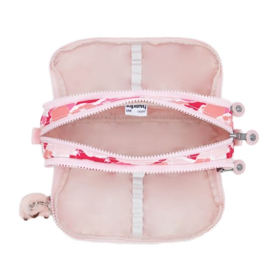 Estojo Escolar KIPLING Gitroy Pink Palm | Ref. 187.40KI35601BV