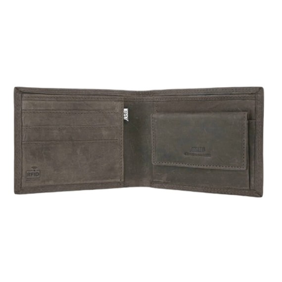 JASLEN Carteira Horizontal c/ Porta-Moedas Wheels Castanha | Ref. 237.20860103