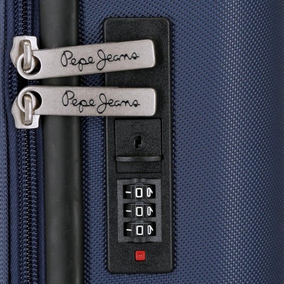 Mala de Cabine/Trolley 55cm 4R Exp. PEPE JEANS Montana Azul Escuro | Ref. 186.7568642