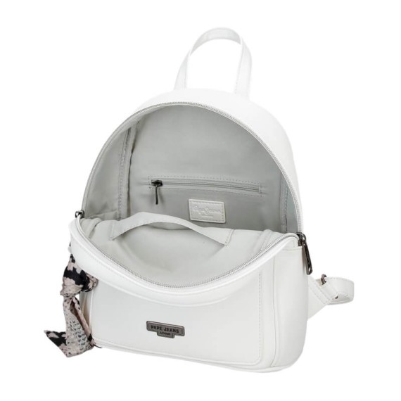 Mochila de Senhora Casual 26cm PEPE JEANS Margaret Branca | Ref. 186.7382041