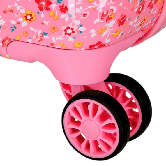 Mala de Cabine / Trolley 55cm 4R PEPE JEANS Alenka Rosa | Ref. 186.6711723