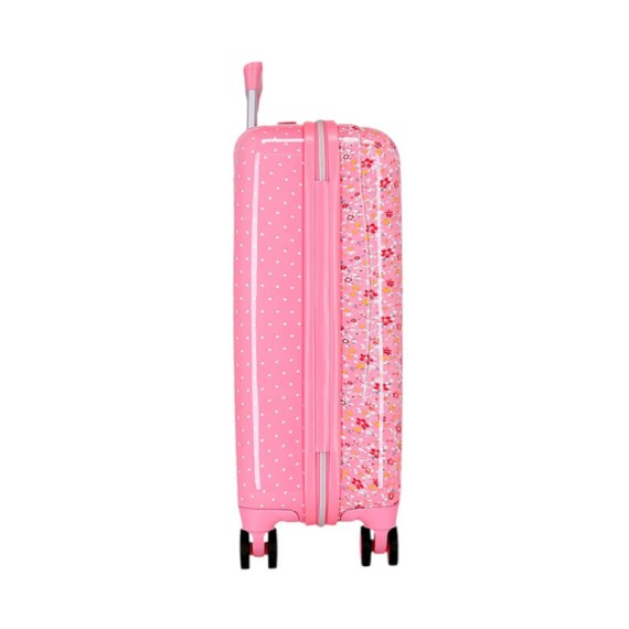 Mala de Cabine / Trolley 55cm 4R PEPE JEANS Alenka Rosa | Ref. 186.6711723