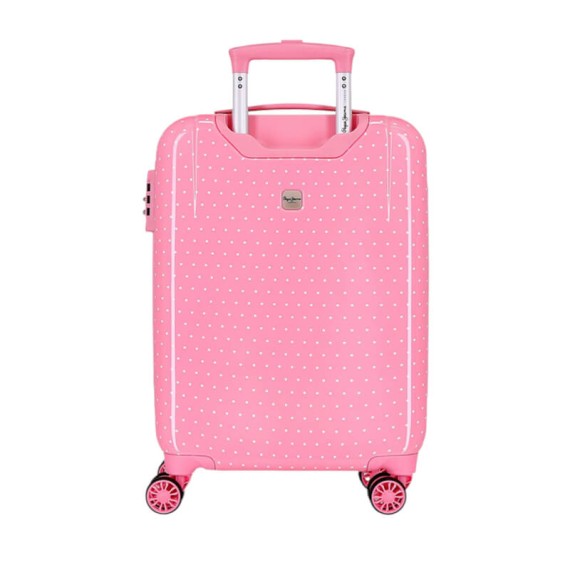 Mala de Cabine / Trolley 55cm 4R PEPE JEANS Alenka Rosa | Ref. 186.6711723