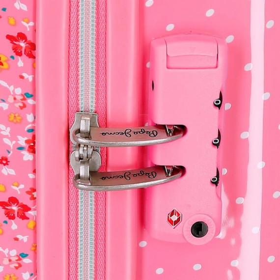 Mala de Viagem / Trolley Médio 65cm 4R Exp PEPE JEANS Alenka Rosa | Ref. 186.6711823