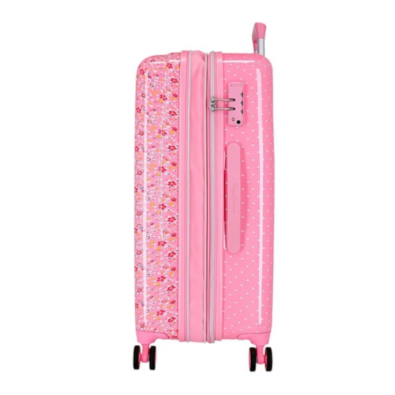 Mala de Viagem / Trolley Médio 65cm 4R Exp PEPE JEANS Alenka Rosa | Ref. 186.6711823