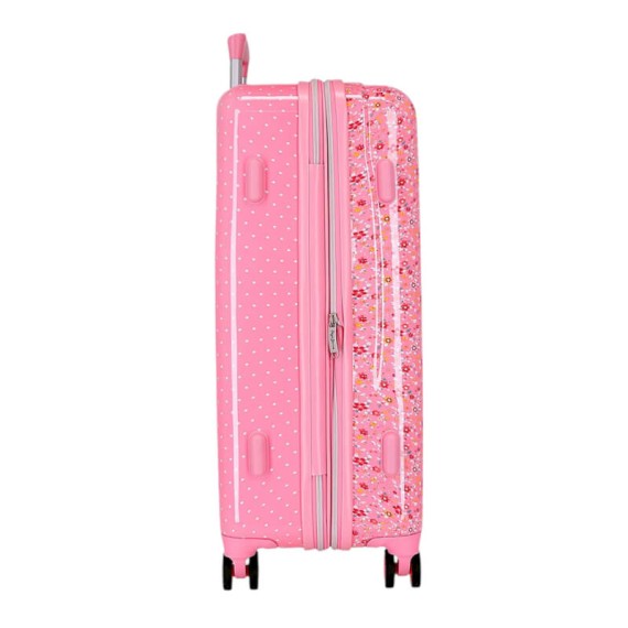 Mala de Viagem / Trolley Médio 65cm 4R Exp PEPE JEANS Alenka Rosa | Ref. 186.6711823