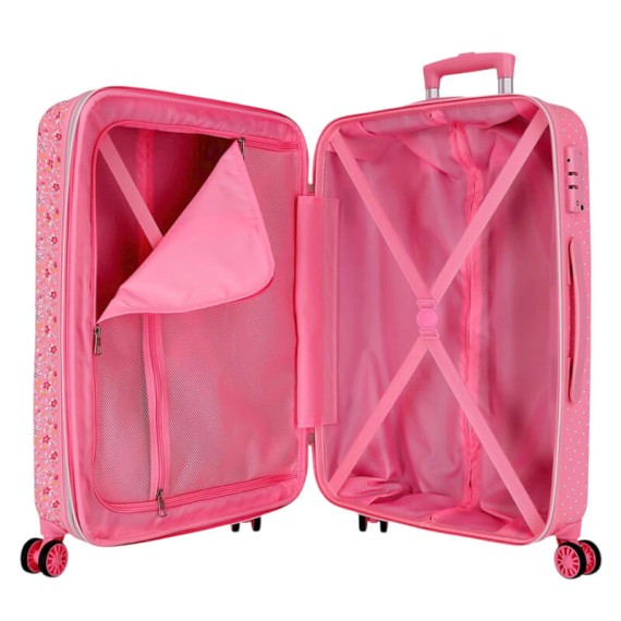 Mala de Viagem / Trolley Médio 65cm 4R Exp PEPE JEANS Alenka Rosa | Ref. 186.6711823
