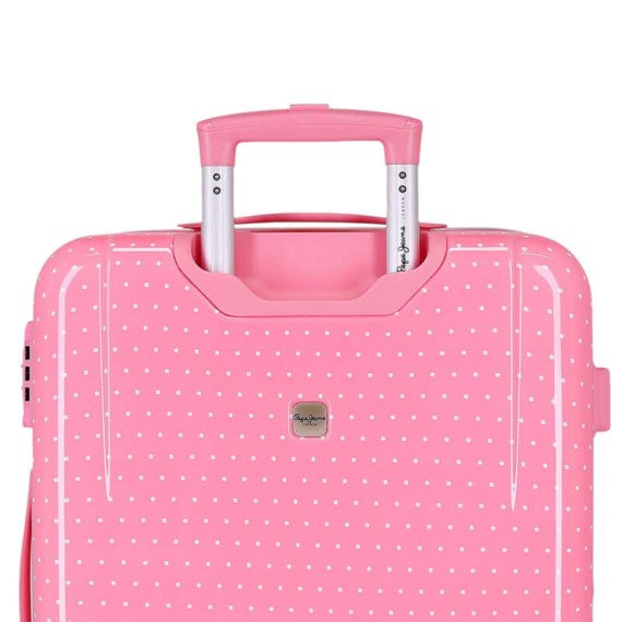 Mala de Viagem / Trolley Médio 65cm 4R Exp PEPE JEANS Alenka Rosa | Ref. 186.6711823