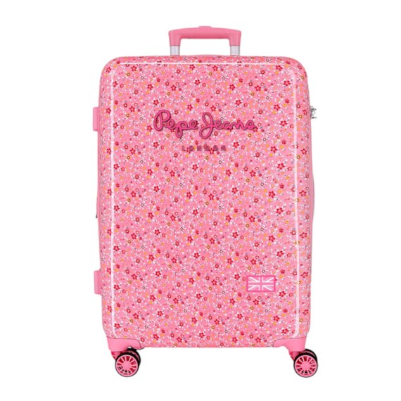 Mala de Viagem / Trolley Médio 65cm 4R Exp PEPE JEANS Alenka Rosa | Ref. 186.6711823