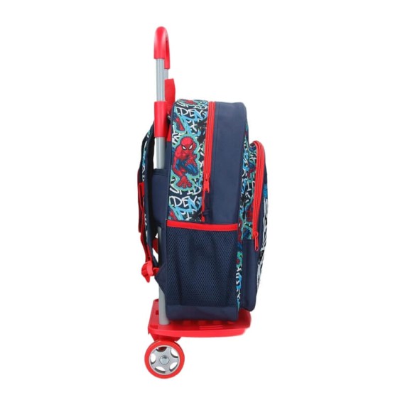 Mochila Adap. 40Cm c/ Carro Gravity of SPIDERMAN Azul Marinho | Ref. 186.42623V1